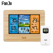 FanJu FJ3373 Цифровая метеостанция настенный будильник Температура Влажность Подсветка функция повтора USB питание