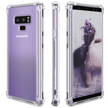 

30pcs/lot For Galaxy Note 9 Note 8 S9 S9 Plus Anti-Shock Thick Transparent TPU Case For Samsung Galaxy A7 2018 J4 plus J6 Plus