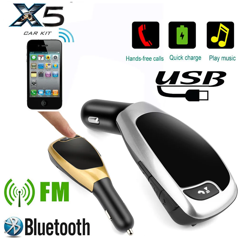 

Wireless music player For Car FM Transmitter-X5A Wireless Bluetooth MP3 Player Car Kit SD USB Car charger FM Transmitter Modul