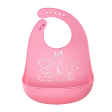 Ideacherry/милый детский слюнявчик из органического хлопка; слюнявчик для малышей; Слюнявчик с героями мультфильмов; мягкий силиконовый водонепроницаемый слюнявчик; Слюнявчик