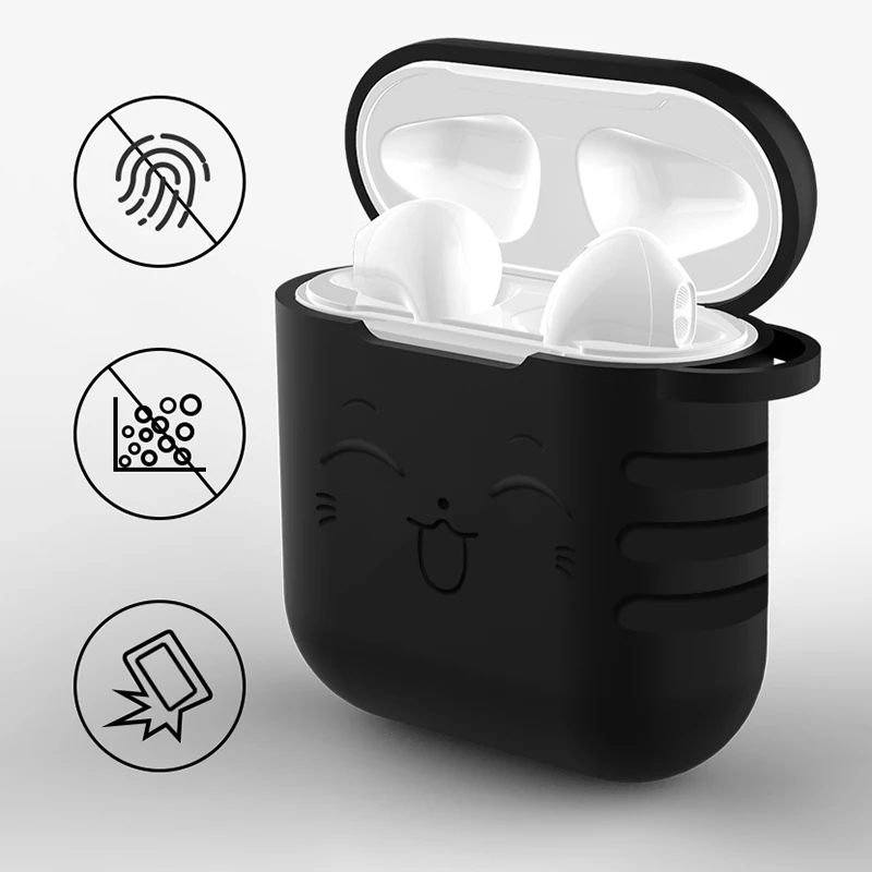 Силиконовый чехол для Airpods, брендовый чехол, аксессуары для наушников, Роскошный чехол, разноцветный милый кот, ТПУ, Мягкий противоударный чехол для Air Pods i12