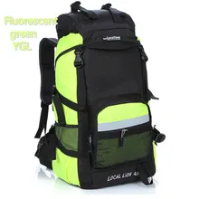 45L Hot Sale Unisex Outdoor Climbing Backpacks Waterproof Nylon Travel Sport Mountaineering Bag Hiking Backpack Backpacker