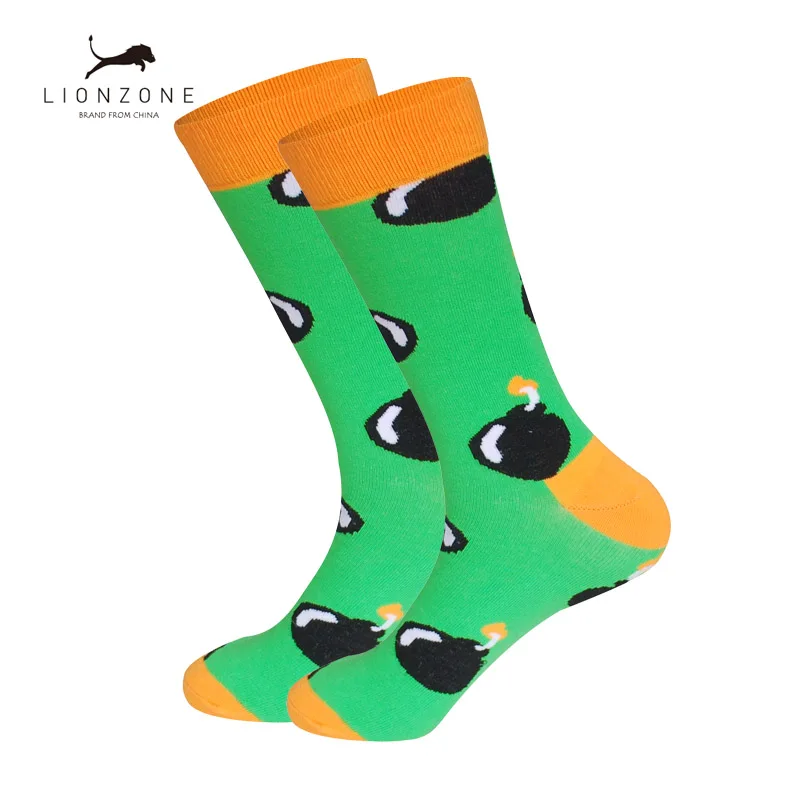 Men&Women Happy Socks Funny with Cartoon Animal Bomb Design Wedding Gift Combed Cotton Breathable Dress Neutral Socks Eur36-43