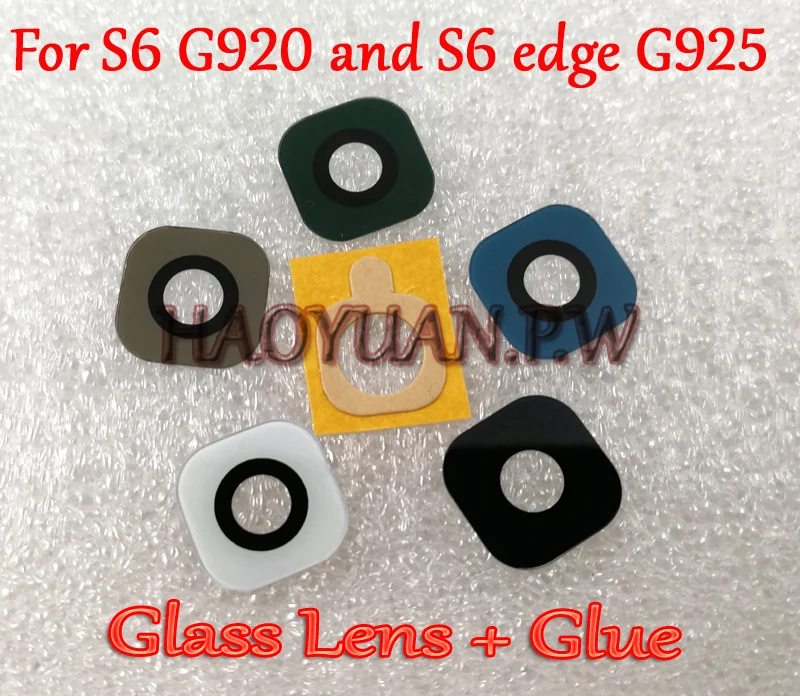 

2PC 100% New Original Rear Back Camera Glass Lens Cover with Adhesive For Samsung Galaxy S6 Edge G925 For S6 G920 Fast Ship