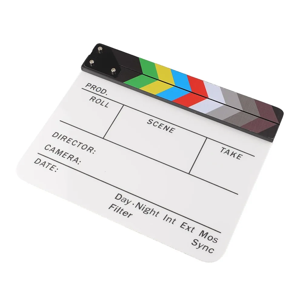 

Colorful Clapperboard Movie Film Action Slate Clap Clapper Board Handmade