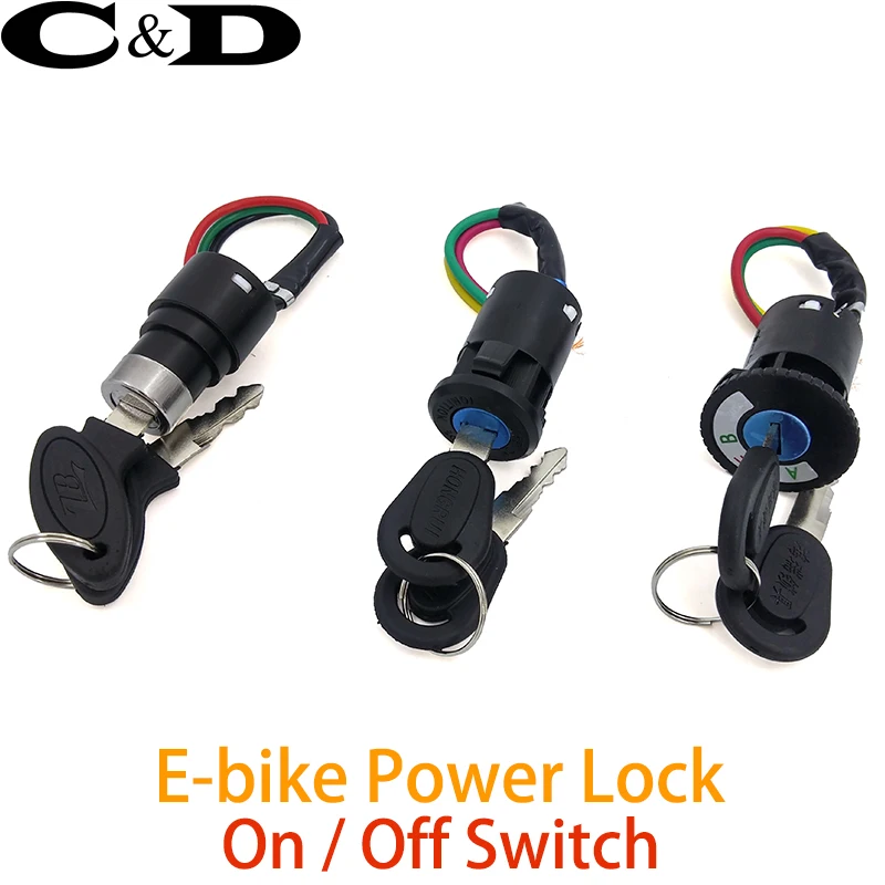 Free Shipping E bike Electric Bike Power Lock On Off Switch e lockin