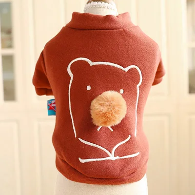 Мягкая зимняя одежда для собак, вязаный свитер для маленьких собак, теплая толстовка для собак с рисунком из мультфильма, Маленький Средний Костюм для чихуахуа - Color: As Picture