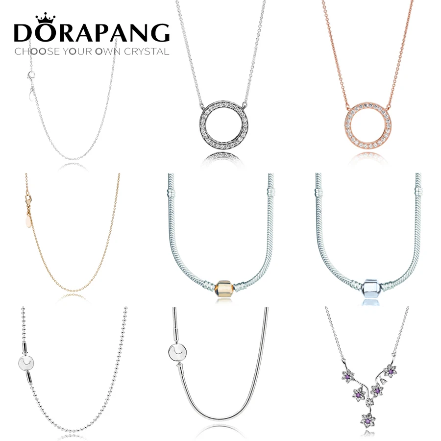 

DORAPANG 100% 925 Sterling Silver Snake Chain Necklace Fit Charm beads For Women Fashion Jewelry DIY bracelet Factory wholesale
