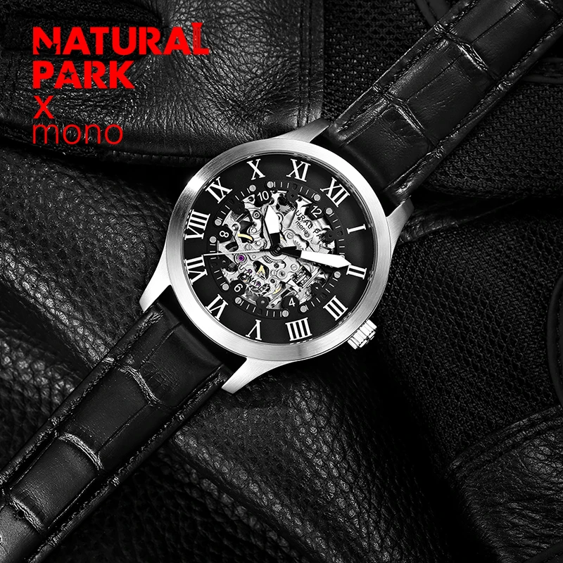 

Japan MIYOTA Movement Men Automatic Mechanical Watch Skeleton Business Wristwatch Leather relogio masculino Waterproof Clock