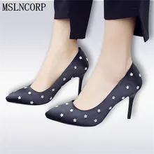 Plus Size Fashion 34-42 New Pointed Toe Style Rivet Women Pumps Casual High Heels Fashion Wedding Shoes Woman Party Dress Pumps цена Plus Size Fashion 34-42 New Pointed Toe Style Rivet Women Pumps Casual High Heels Fashion Wedding Shoes Woman Party Dress Pumps цены онлайн