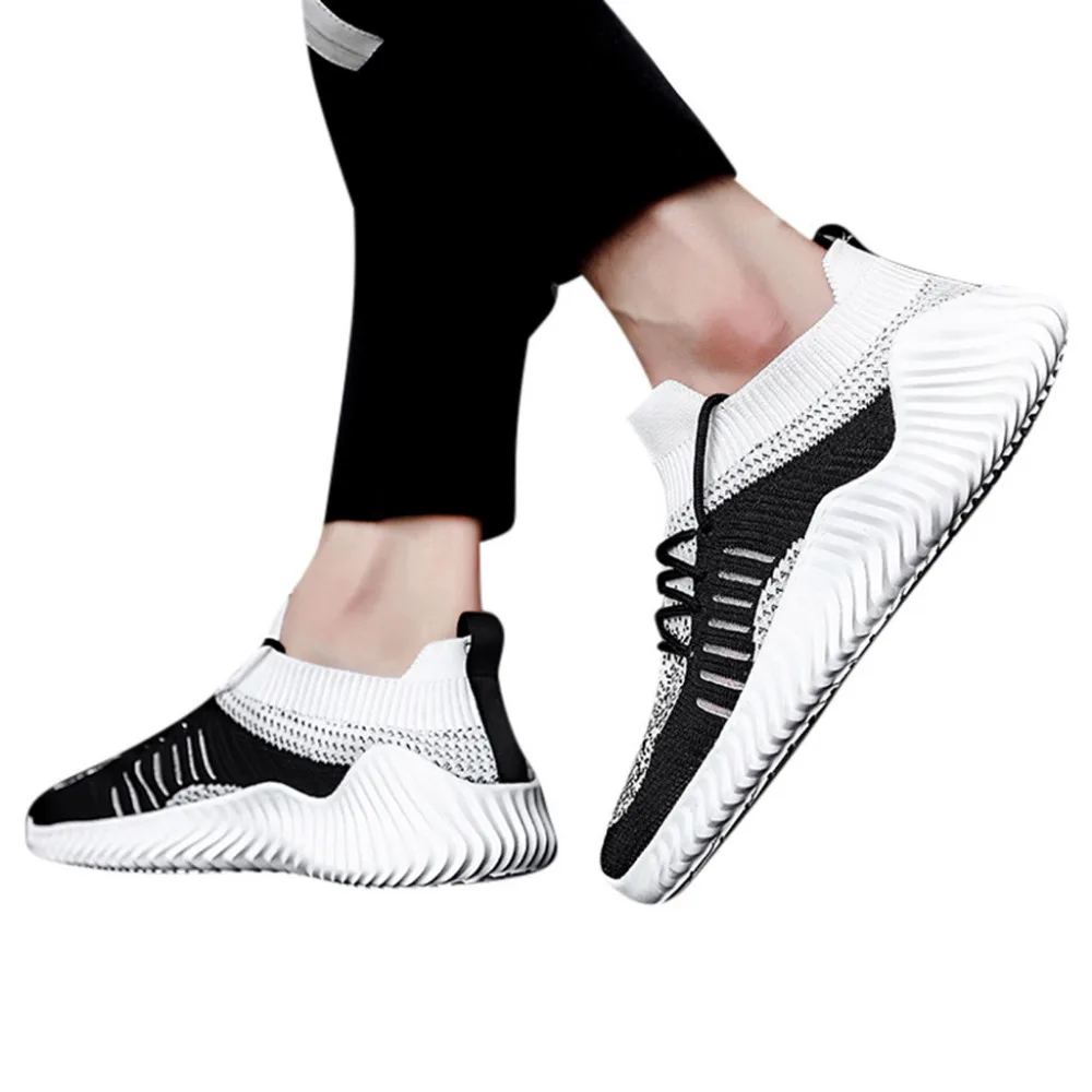 2019 Men's mesh breathable sports shoes wear running shoes fashion wild lightweight casual comfortable sneakers homens 40J5 (6)