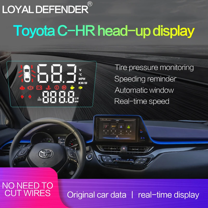 HUD Дисплей для Toyota CH-R левый руль, предназначенный для специального автомобиля, дисплей данных в режиме реального времени