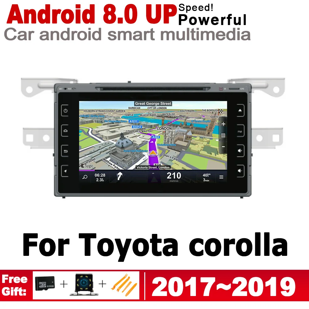 

ZaiXi HD IPS Screen DSP Stereo Android 8.0 up Car GPS Navi Map For Toyota Corolla 2017~2019 2 DIN multimedia player radio WiFi