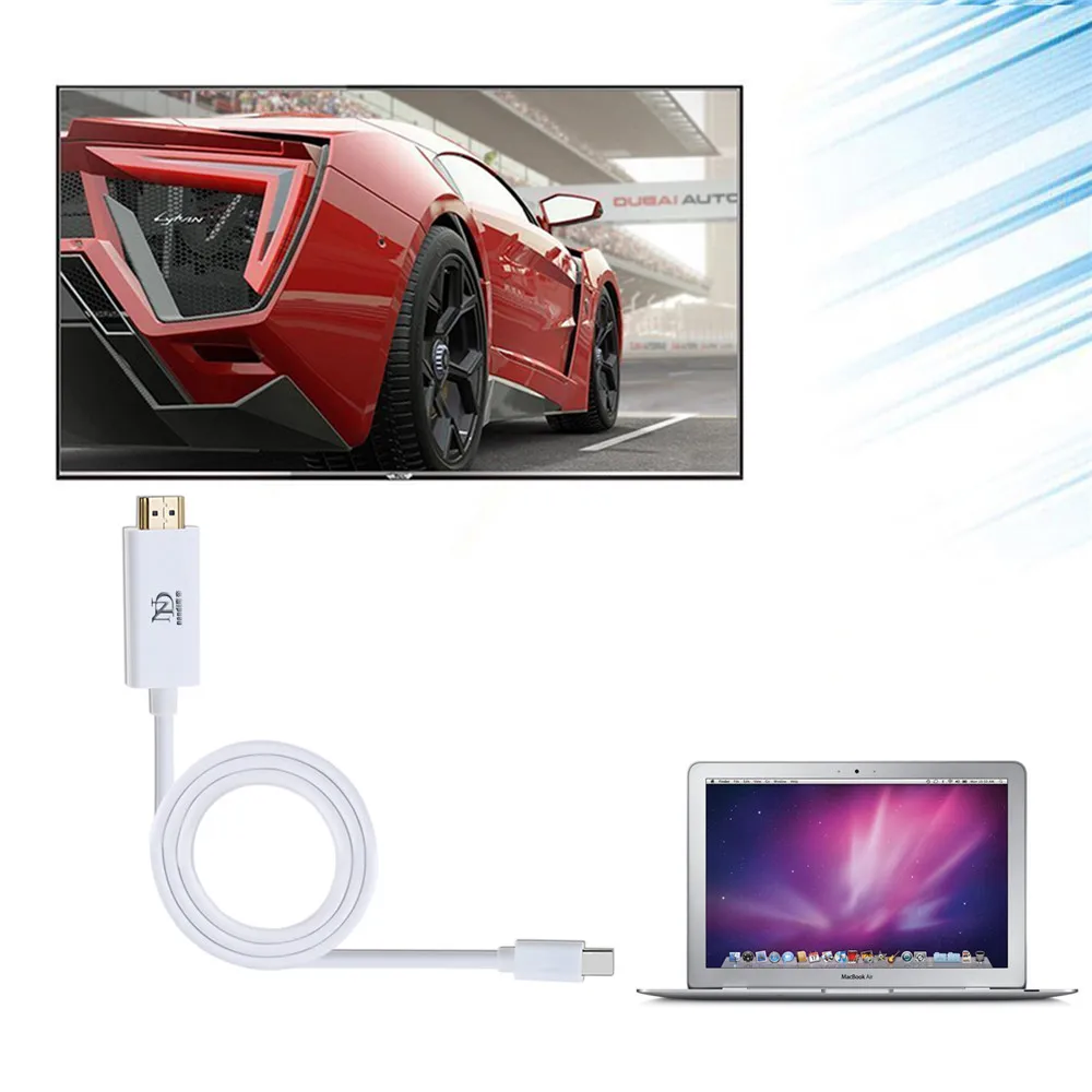 Thunderbolt 2 к hdmi кабель адаптер mini displayport к HDMI кабель конвертер мужчин и мужчин для Macbook Pro Air hdtv