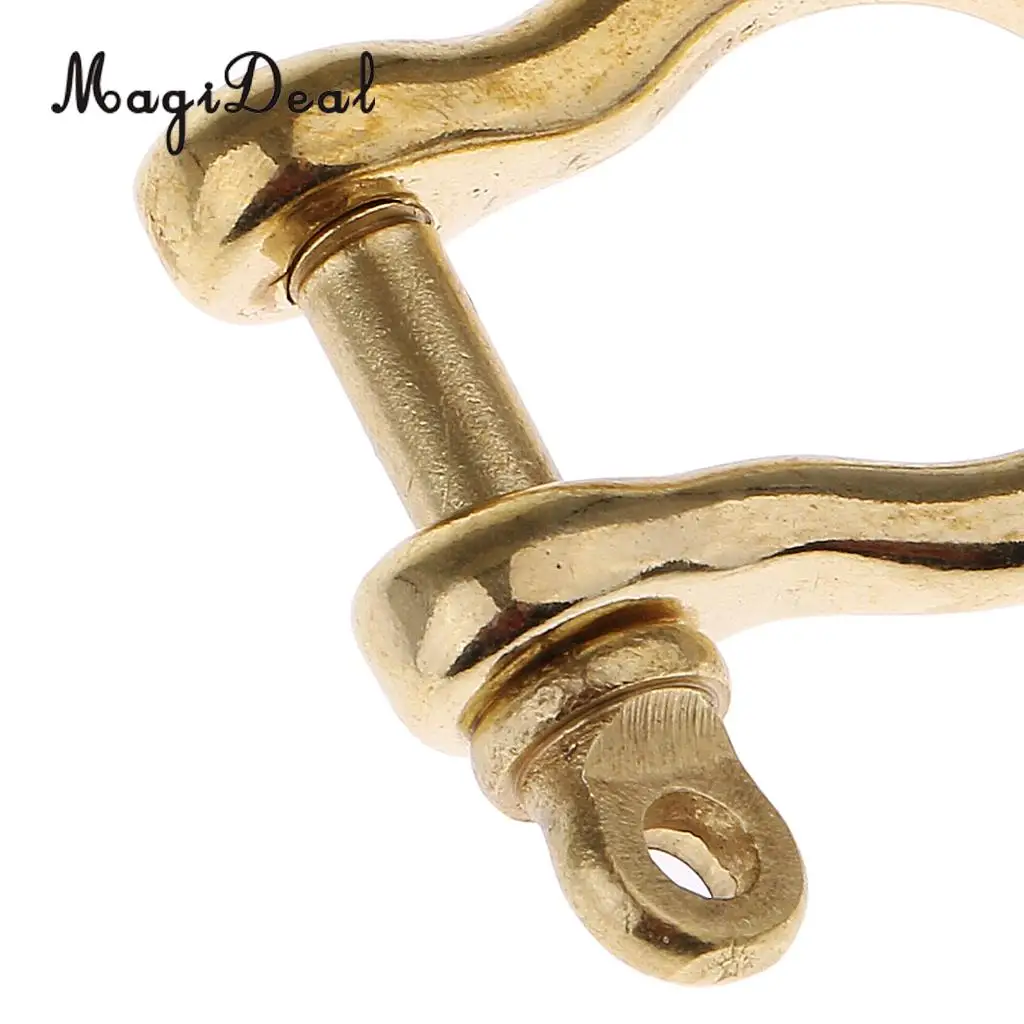 MagiDeal 1 Piece Brass O Shape Shackle Outdoor Rope Paracord Bracelet Buckle Large for Camping Hiking Safety Survival Shackle