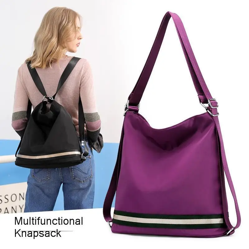 

2019 New Pattern More Function Nylon Waterproof Single Shoulder Both Shoulders Portable Bag Woman Guard Against Theft Package
