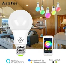Asafee Magic Home умная лампа Wi-Fi, Светодиодная лампа E27 RGB 4,5 Вт 6,5 Вт умная лампочка 220 в 110 В, совместимая с Alexa Google Home