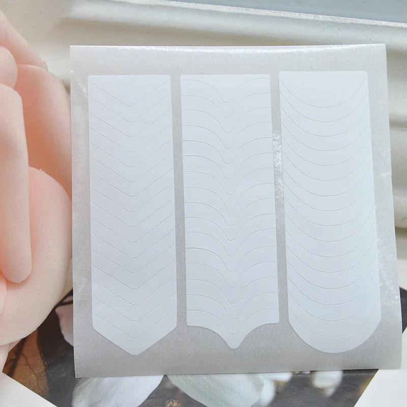 3 шт./компл. DIY Французский маникюр Дизайн ногтей украшения круглой формы бахрома направляющие наклейка для ногтей трафарет высокое качество