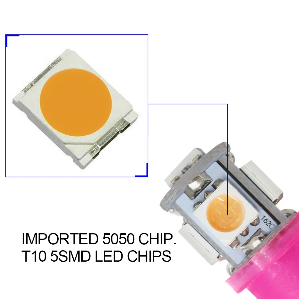 Современный автомобиль Лампы для чтения T10 W5W 5050 5SMD 192 168 194 светодио дный автомобиля клиновая лампа света лампы Супер яркий DC 12 В лицензии пластины