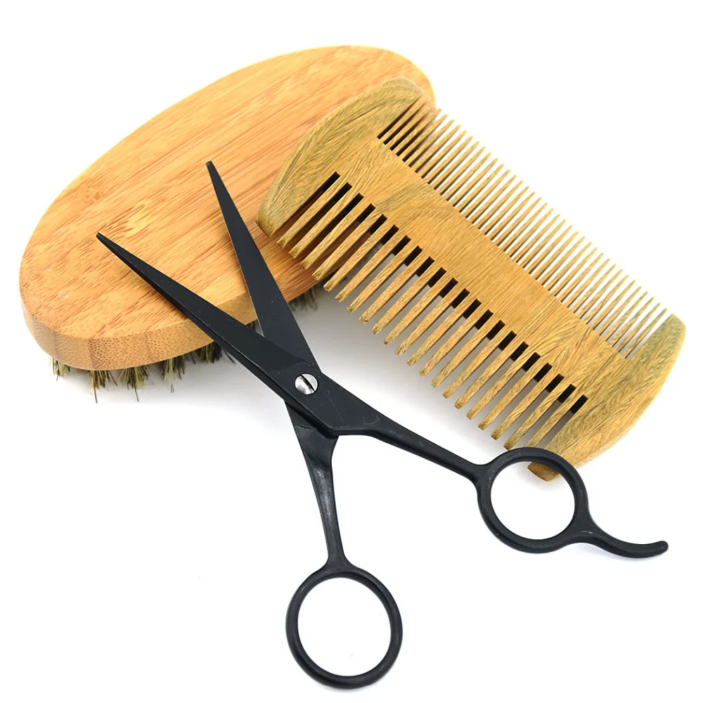 ZY Beard Scissors Kit Shaving Shears Scissor Mustache Bristles Beard