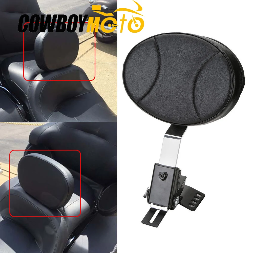 Motorcycle Adjustable Driver Backrest Sissy Bar Pad For 1997 2016 2014 2015 Harley Electra
