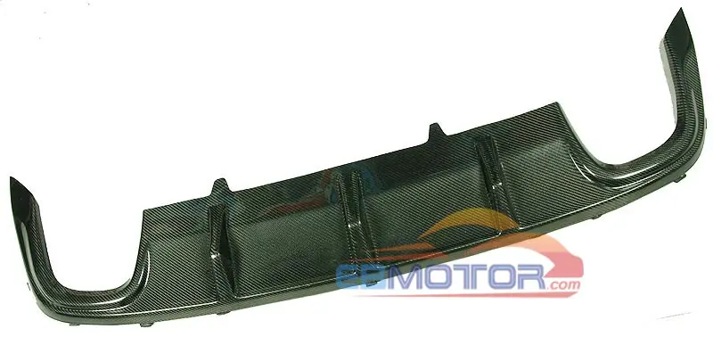 Real carbon fiber R-Line style Rear Bumper Lip Diffuser Spoiler for Volkswagen CC 4Door Dual Side Dual Exhaust Sedan 08-12
