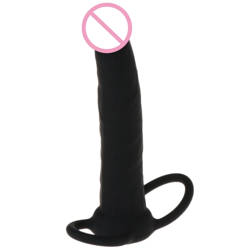 Silicone Double Penetration Cock Ring Penis Enhancer font b Dildo b font Sex Toy