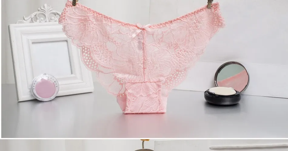 Women Sexy Lace Panties Women's Low Waist Cotton Briefs Underwear G-Strings Thongs Tangas Ladys Exotic Lingeries Intimates 18