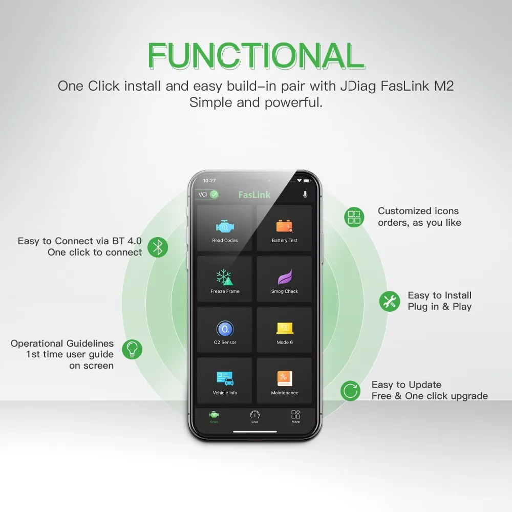 JDiag Faslink M2 автоматический считыватель кодов 4 0 bluetooth сканер Поддержка iPhone