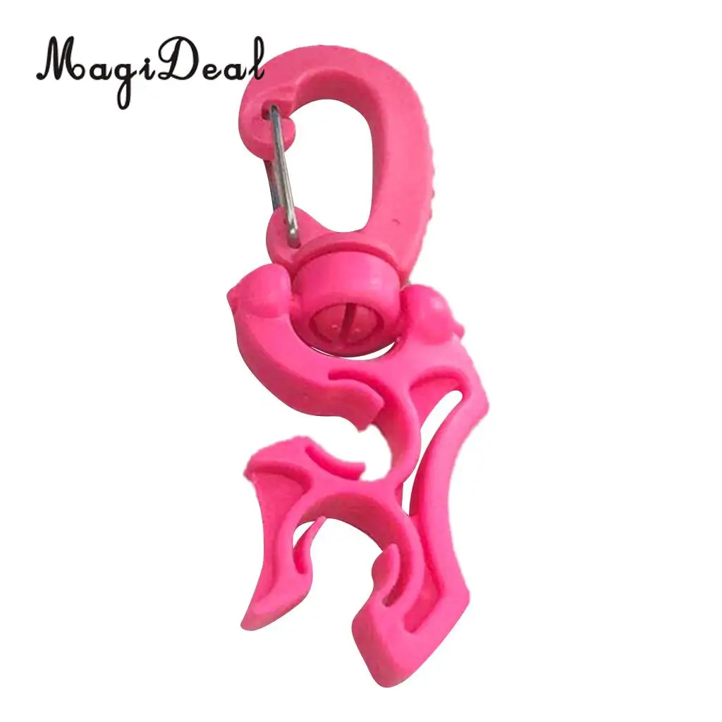 MagiDeal Scuba Diving Double Hose Holder Keeper Regulator Octopus Retainer BCD Clip for Underwater Dive Snorkeling