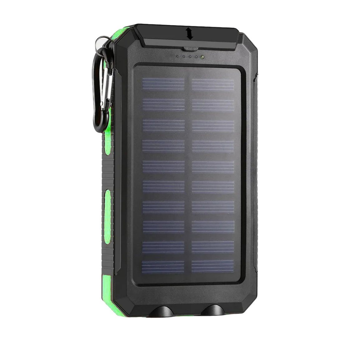 Новое поступление, солнечный внешний аккумулятор 20000 мА/ч, двойной USB внешний водонепроницаемый полимерный аккумулятор, зарядное устройство, уличный светильник, внешний аккумулятор - Цвет: green