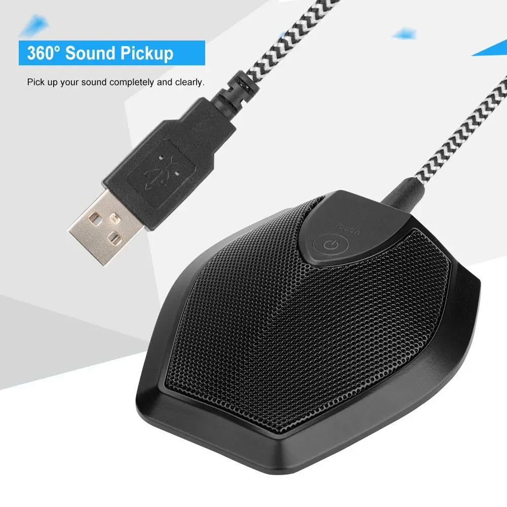 Protable USB Microphone Capacitive 360 Degree Sound Pickup Desktop