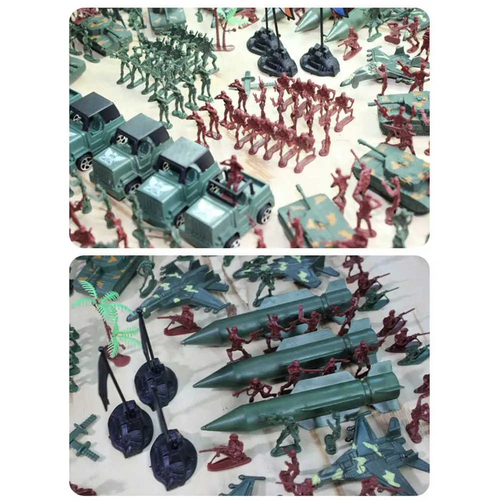  307pcs/lot Soldier Model Toy Military Plastic Army Men Figures Accessories Educational Toys for Chi