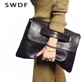 

SWDF New Fashion Women Envelope Clutch Bag Leather Women Crossbody Bags Women Trend Handbag Messenger Bag Female Ladies Clutches