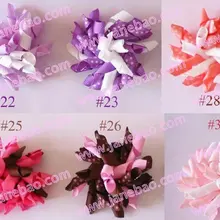 200 шт., 2,5 дюйма, коркер, банты для волос(сшитые), разноцветные банты для волос для девочек, коркер, заколки для волос, коркер, заколки для волос