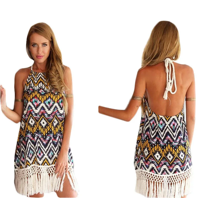 Summer font b Dress b font font b Women b font Printing Clothing 2015 Hot Sale