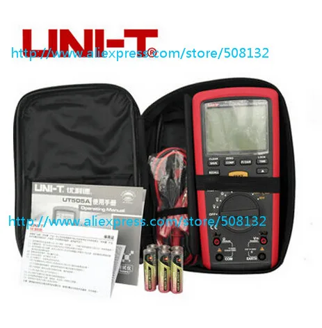 

UNI-T UT505A 1000V Digital Handheld True RMS Megger Insulation Resistance Meter Tester Multimeter Ohm Voltmeter Megohmmeter