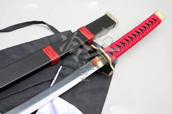 

S0250 ANIME SHAMAN KING ASAKURA YOH SPRING RAIN SWORD GUN METAL WHITE EDGE 41"