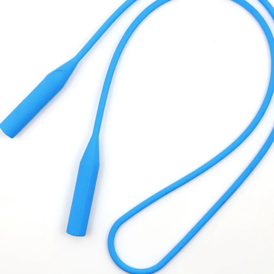 1pc comfort Sports Glasses Sunglasses Strap Holder Waterproof Silicone Lanyard Cord for 6mm Sky Blue Strong elasticity
