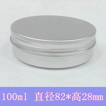 

80pcs/lot 100g Silver Aluminum Jar Metal Container Round Tin HOT SALE
