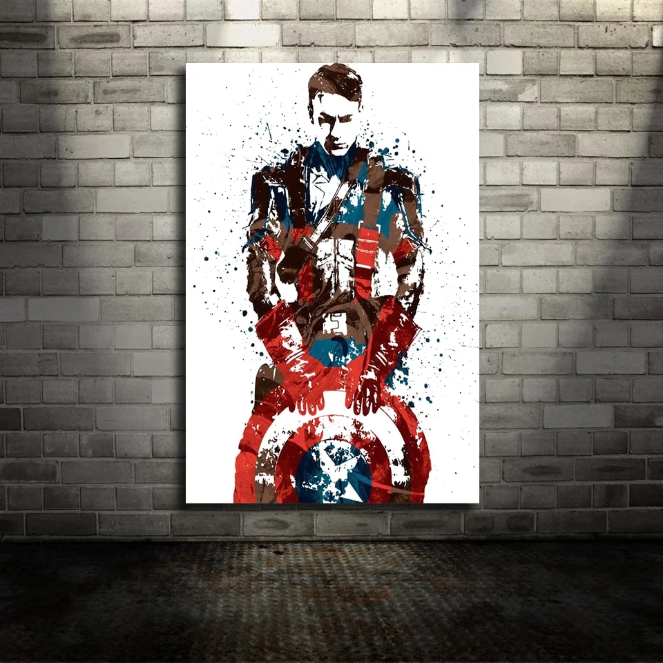 

Captain America Infinity Wars Marvel Movie Canvas Poster Wall Art Print Kids Decor Home Decor