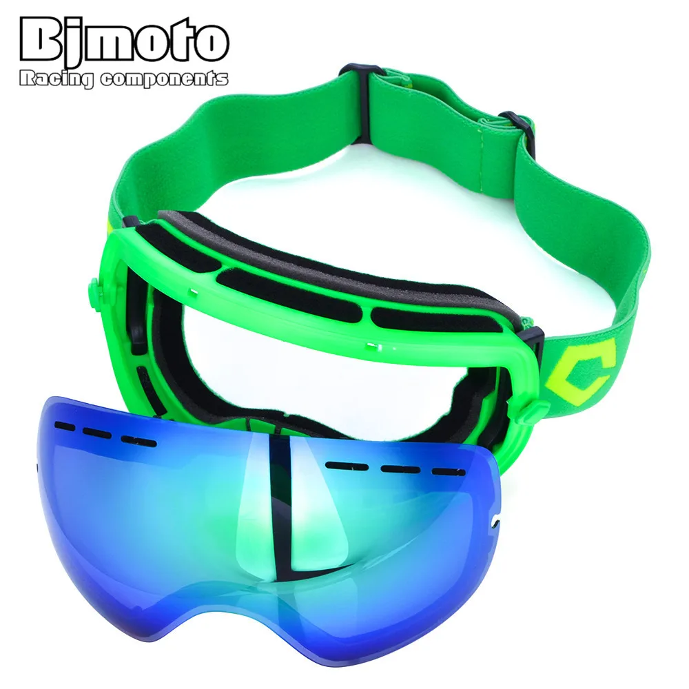 Лыжные очки Bjmoto для зимнего спорта двухслойная противотуманная Лыжная маска