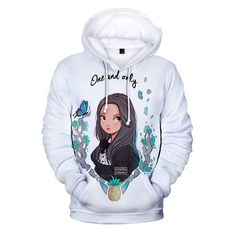 

KPOP LOONA Printed Casual 3D Hoodies Sweatshirts With Pocket Harajuku Long Sleeve Clothes 2019 Kpop Hooded Tops Tumblr Clothing