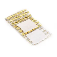 10pcs Diamond Napkin Rings Bling Diamond Wrap Cake Napkin Ring Roll Crystal Ribbons Party Wedding Table