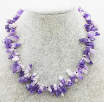 

amethyst baroque chocker 10-20mm necklace 16inch wholesale beads nature FPPJ woman 2017