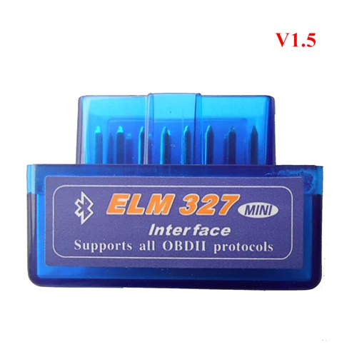 V1.5 супер мини ELM327 Bluetooth ELM 327 версии 1.5 с PIC18F25K80 чип OBD2/OBDII для Android Крутящий момент автомобиль товара сканер - Цвет: Blue