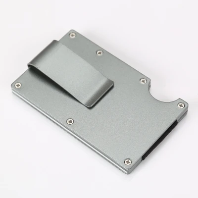 MD-Grey EDC металлический зажим для денег ультра-тонкий открытый портативный многофункциональный большой емкости зажим для карт карман унисекс Папка Инструмент для кошельков черный - Цвет: MD-Grey