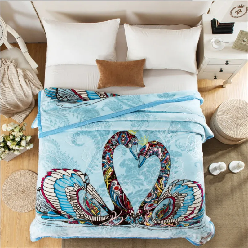 

New style super soft and thick raschel blanket/autumn/winter cartoon blanket/adult cover carpet 200 * 230cm free shipping