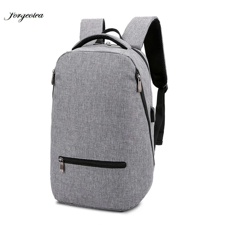 

Men Leisure Canvas USB Charging Backpack Fashion Business Notebook Backpack Bag For Male Shoulder Satchel Bag E1104
