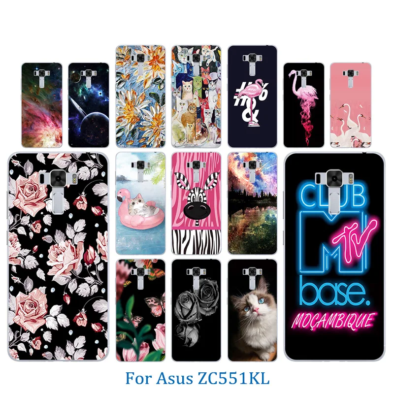 Чехлы для телефонов Asus Zenfone 3 Laser ZC551KL с рисунком лошади Coque мягкий силиконовый